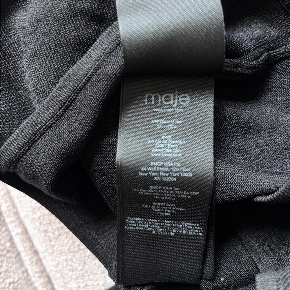 Maje Mabille Cut Out Bodysuit in Black sz 3 large - Picture 7 of 10